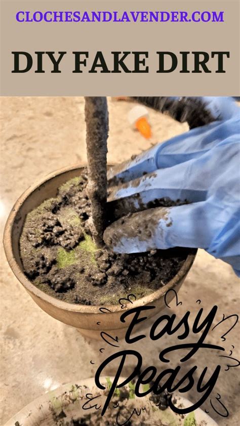 cloth that looks like fake dirt|Easy DIY Fake Dirt Make Faux Plants Real .